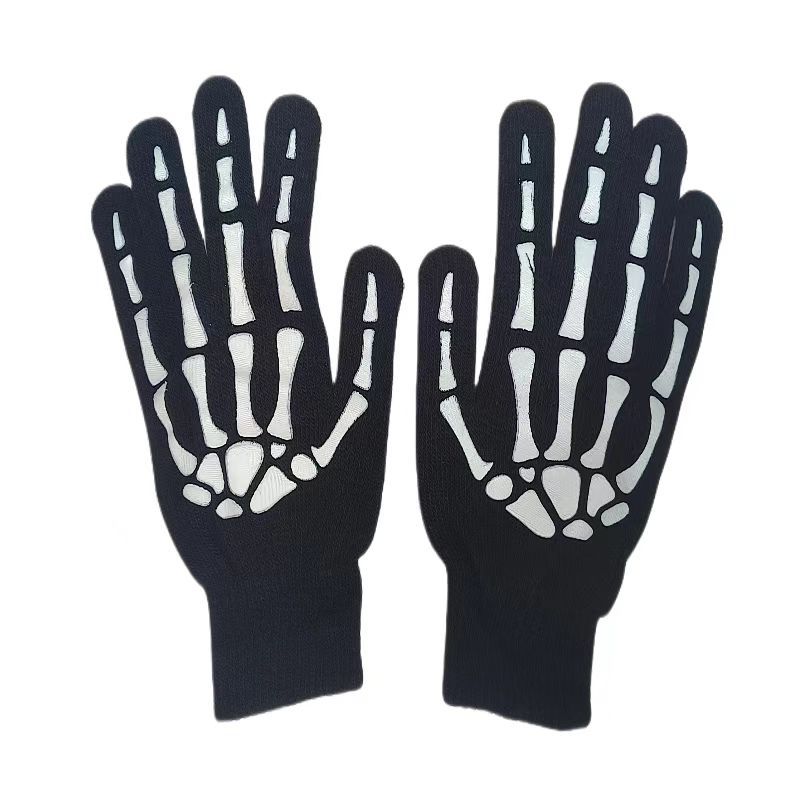 

Осенне-зимняя вязаная шапка с черепом, шапка-скелет с черепом для взрослых и детей, шапка-пуловер на Хэллоуин, тренд average size