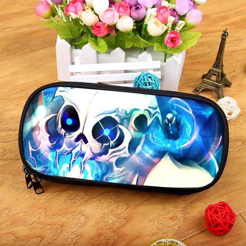 Undertale Pencil Case Large Capacity Nylon Organizer For Students And Artists