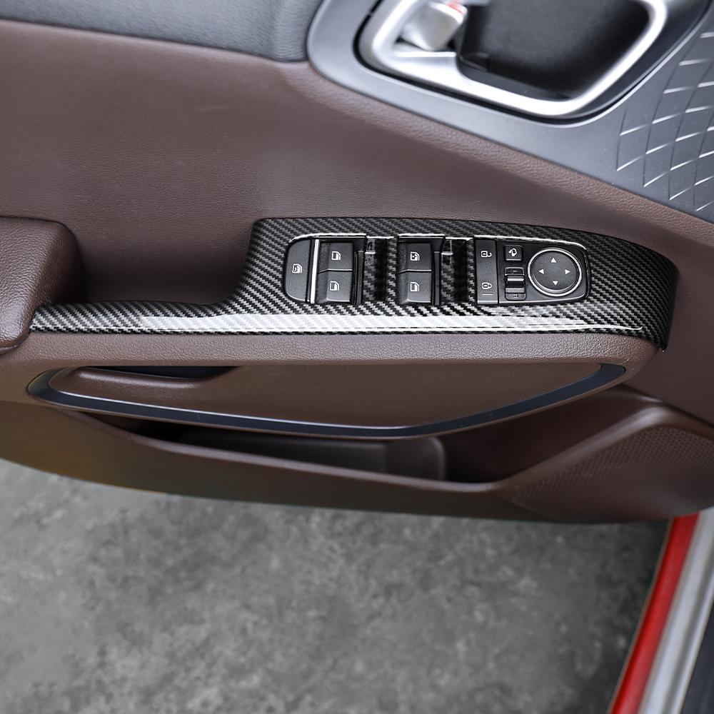 For Kia Soul 2020-2026 Window Button Cover Car Door Armrest ABS Decal Panel Window Button Trim Interior Accessories LHD