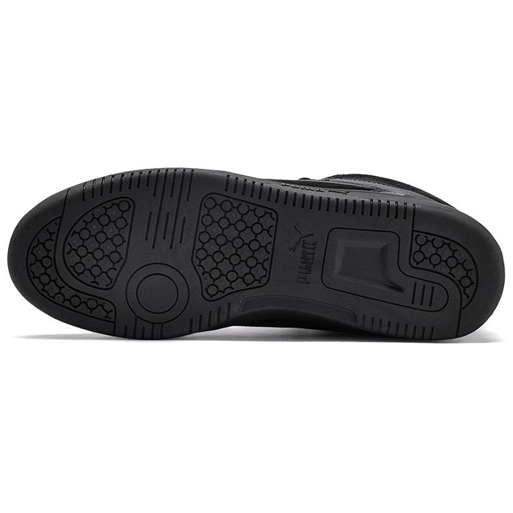 Puma Rebound LayUp SD Fur - Schwarze Unisex-Sneaker Castlerock 369831-01