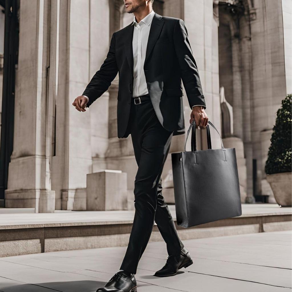 Vertical Tote High Quality PU Business For On and Off For Men and Shoulder For Black [STYLIVA] Bag, Leather, Bag, Use, Smart, Stylish, Women, Casual,