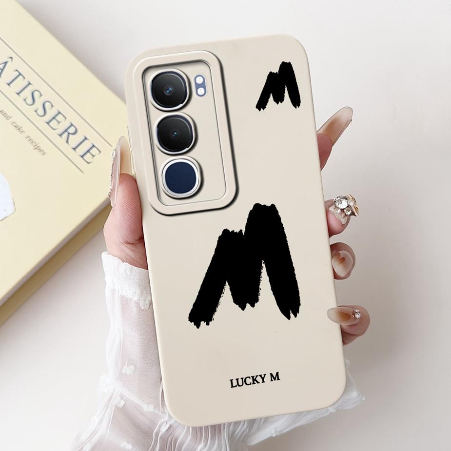 Für Vivo Y19s 4G Hülle V2419 Luxuriöse Glücksbuchstaben Cover Stoßfeste Weiche TPU Handyhülle Für Vivo Y19s Y 19 s VivoY19s Fundas Coque