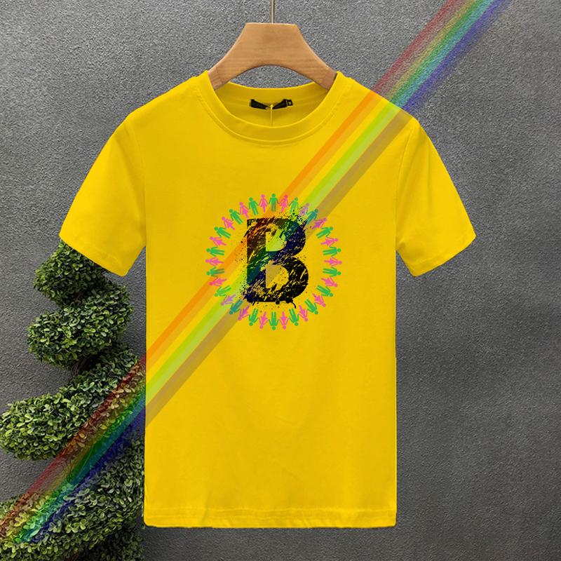 New High Quality Luxury Brand 100% Cotton Design B Printing Tees Summer Harajuku Men/Women Short Sleeve T-shirt Asian Size S-5XL