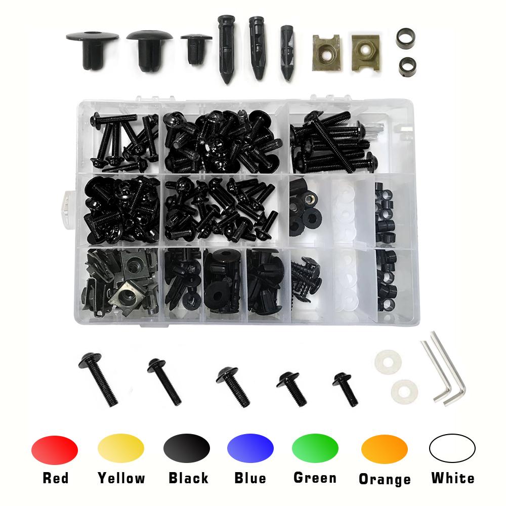 For Kawasaki Honda YAMAHA BMW SUZUKI Pit Dirt Bike Aprilia Ducati Uiversal Motorcycle Full Fairing Bolts Kit Bodywork Screws Nut
