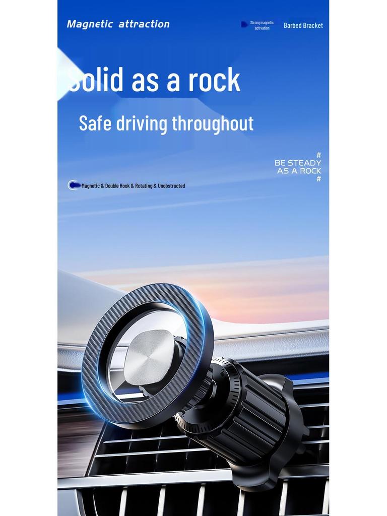 Magnetic Car Air Vent Phone Holder with Telescopic Folding Ring