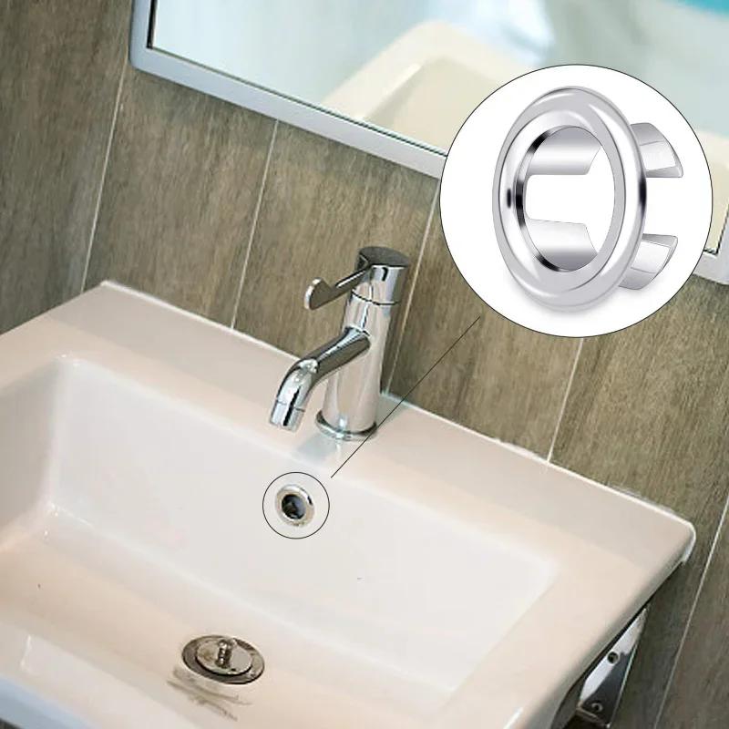 4/1 Stück Spüle Überlaufring Ablaufabdeckung Ersatz Bad Küche Spüle Waschbecken Trim Überlaufabdeckung Locheinsatz Runde Kappen