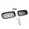 For BMW 1 Series F20 F21 2015-2019 High Quality ABS LED Racing Grills Car Front Bumper Grille Glossy Black With LED Lamp BodyKit