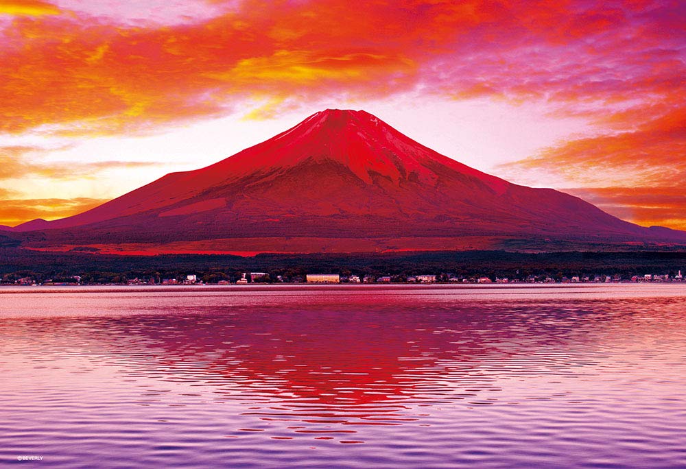 

[Made in Japan] Beverly 1000-Piece Jigsaw Puzzle, Sacred Mount Red Fuji, Micro Pieces (26 x 38 cm), M81-586
