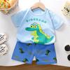 Kids Cartoon Cotton Short Sleeve Sets With Breathable Fabric For Summer Playwear