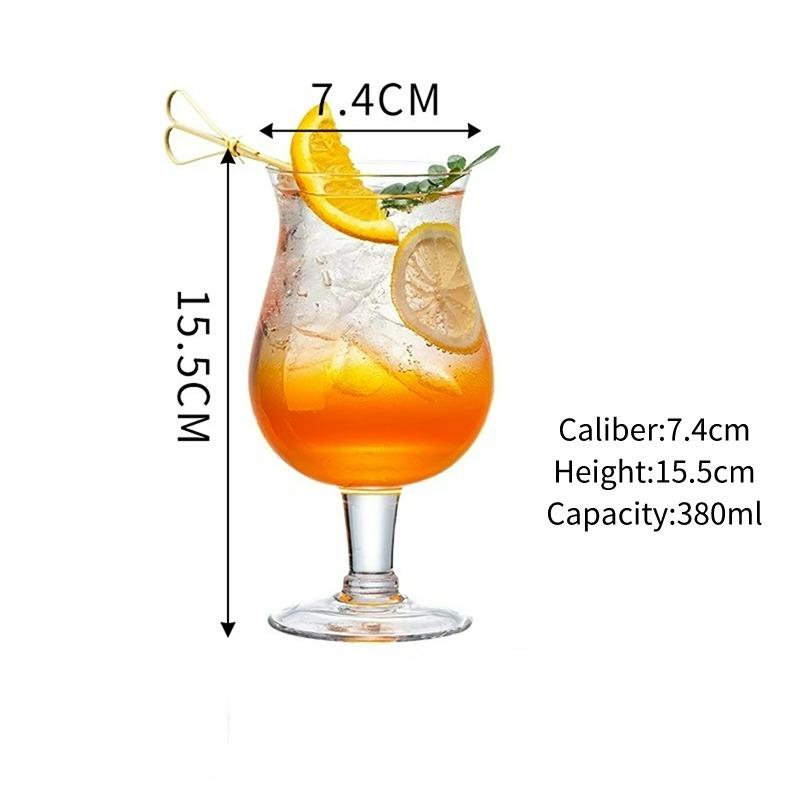 

Pina Colada Cup Classic Cocktail Glasses Cups Transparent Sparkling Water Glass Cup Special Drink Cups Long Drink Goblet Cup 380-400ml