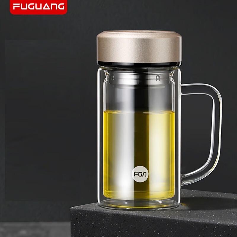 Fuguang Double-Layer Tea Infuser Glass Cup