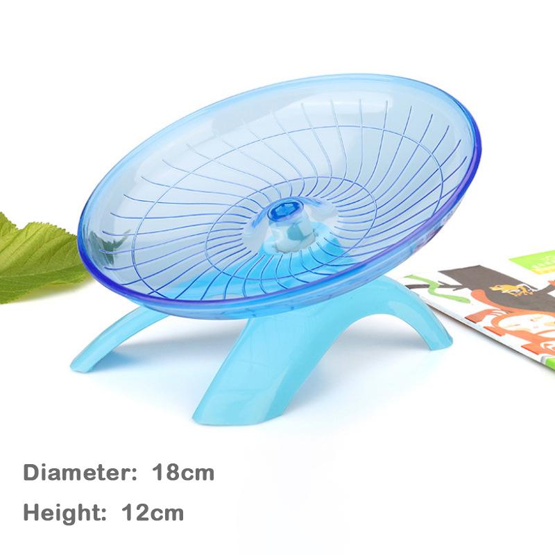 Silent Hamster Flying Saucer Wheel Quiet Exercise Runner for Syrian Hamsters Hedgehogs Squirrels - Stable Stand Non-Slip Toy