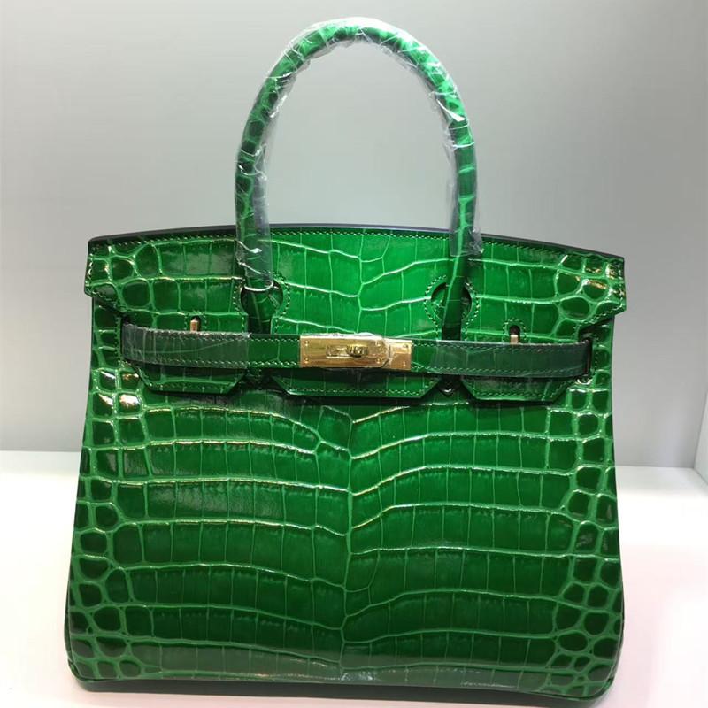 Bolsa com padrão de crocodilo nova moda e versátil bolsa de mão e transversal bolsa feminina de couro