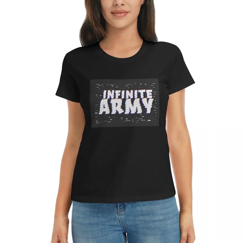 Women TShirt Caylus Gaming Infinite Army Summer Short Sleeve Tees Crew Neck Cotton T Shirts Clothes Tops Streetwear