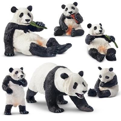 TOYMANY 6-Piece Panda Figure Set, Animal Figures, Panda Models, Parent and Child Figures, Realistic Animal Models, Popular Animal Toys, Birthday