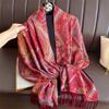 Bohemian Autumn Paisley Cashmere Shawl for Women Jacquard Pashmina Warm Winter Scarves Print Design Lady Foulard Stoles Scarf