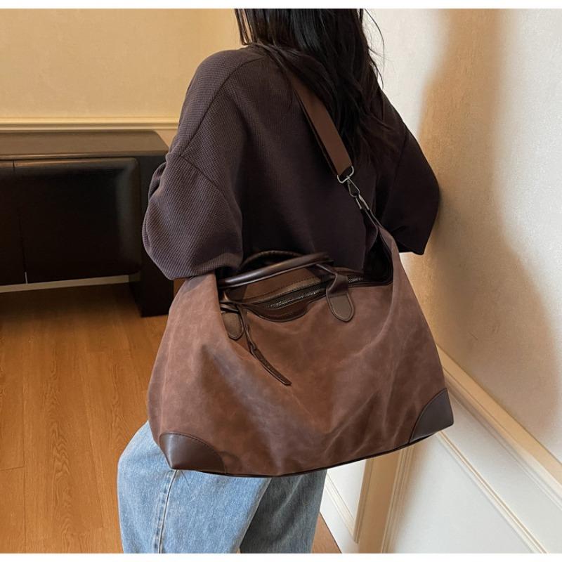 Large-capacity Travel Bag, Lightweight Tote Bag, Simple Hand-held Crossbody Single-shoulder Bag