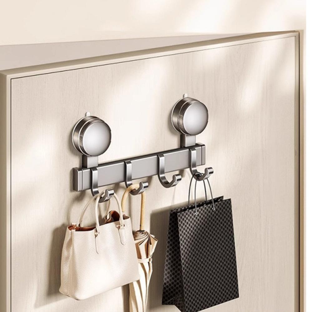 Aluminum Alloy Suction Cup Hooks Space Saving Towel Key Hangers Bathroom Clothes Hooks  Bathroom