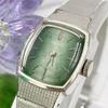 Used Seiko Women's Watch Green Dial Cut Glass Manual Wind #t83