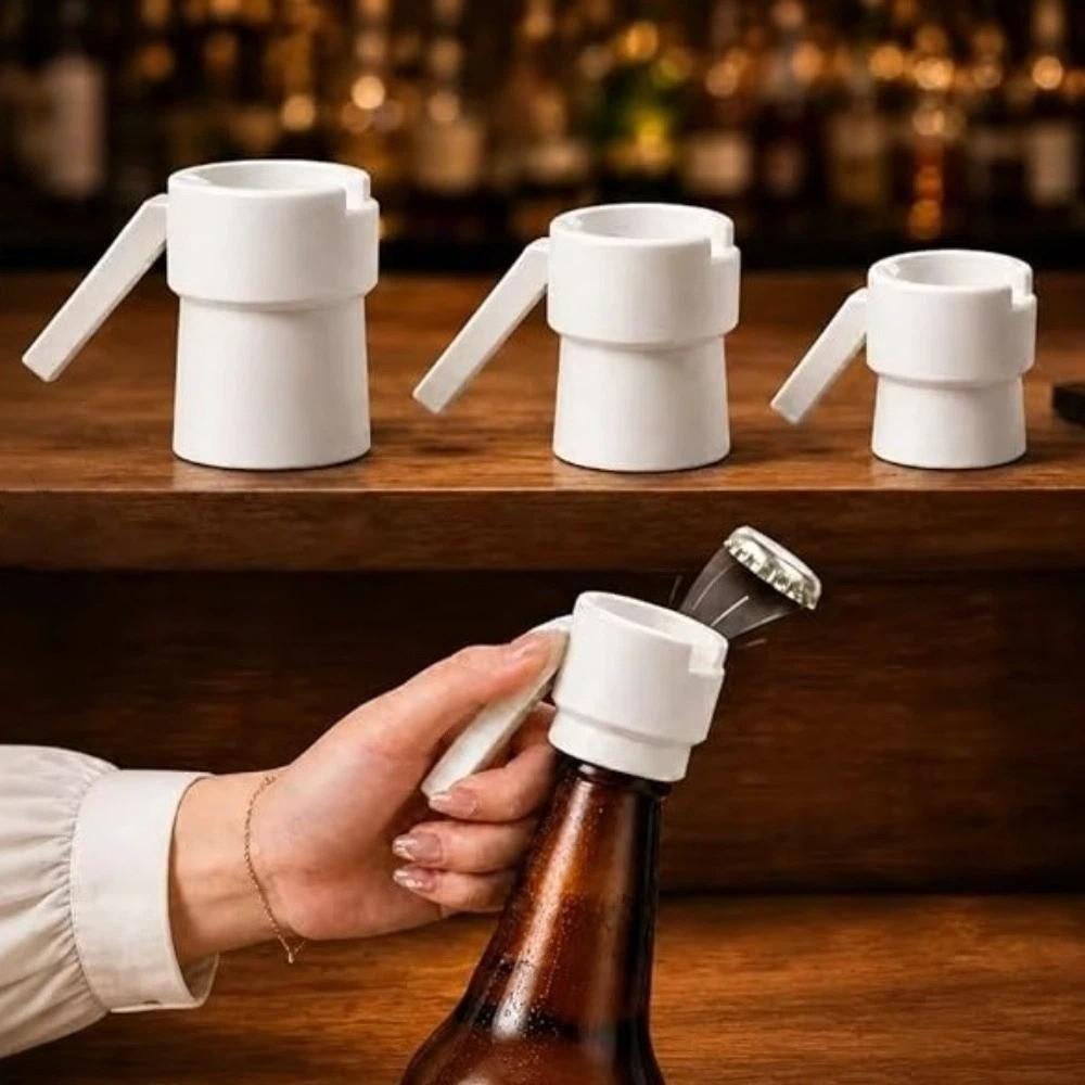 3PCS 3D Printed Cap Launcher Remover Portable Beer Can Opener Bottle Cap Deflectors  Novelty Gift