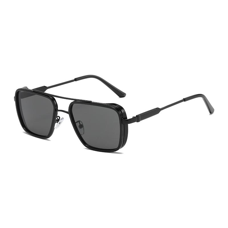 Trendy Metal Square Steampunk Sunglasses Custom Logo  Metal Shades Sun Glasses