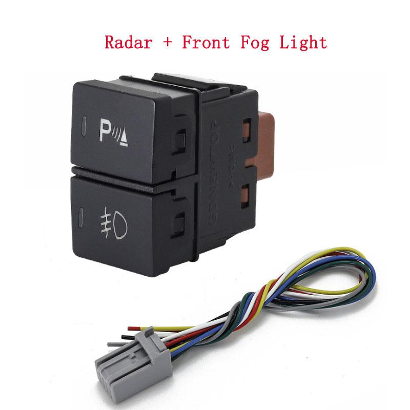 Dual Key Switch Dual Switch Fog Lights Radar Power Supply LED Headlight Switch Button For Honda URV CRV AVANCIER CITY Accord