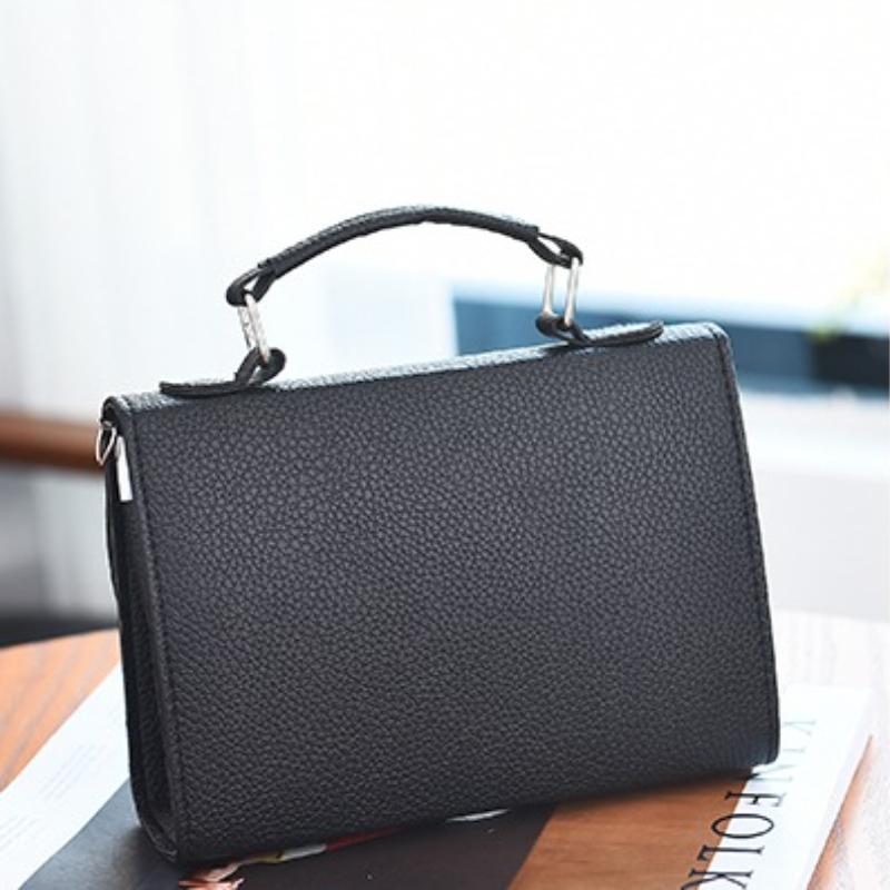 WTEMPO Brand Trendy Fashion Locking Square Bag Hundred Casual Crossbody Bag Shopping Commuting Shoulder Bags