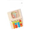 Montessori Wooden Shaking Bead Four-color Positioning Toy Color Shape Matching Cognition Learning Game Board Gifts for Children