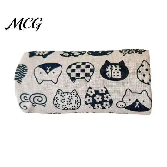 Guinea Pig Hideout Tunnel Hamster Bed, Tunnel, Cute Cat Prints, Plush Lined Cage Accessory Hanging Cozy Pet Hideout, for Sugar Glider Chinchilla Play M