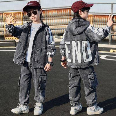 Boys' Spring/Fall Street Style Denim Two-Piece Set for Older Children - 2026 New Style