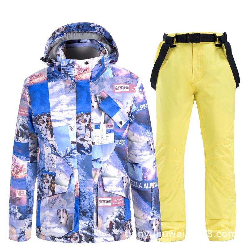 Korean Style Winter Ski Suit: Warm, Thickened Set for Men & Women