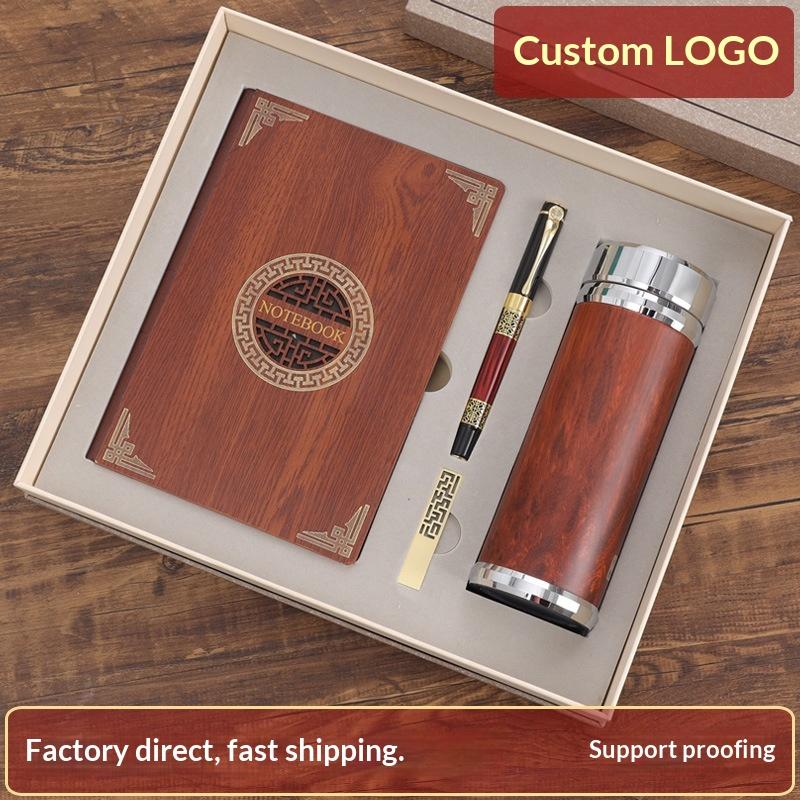 2026 Well Sell Custom-Made Redwood Notebook Corporate Gift Set for Clients Graduation Edition