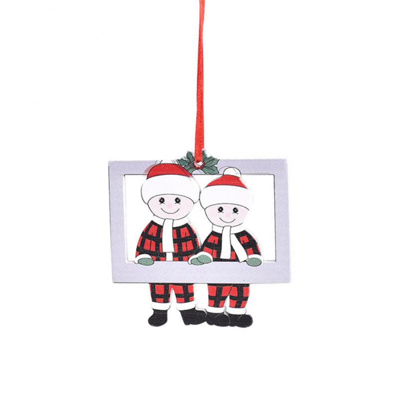 Christmas Tree Family Ornament Hanging Pendant Reindeer DIY Name Card For Holiday Decor Xmas Tree Pendant Crafts Gifts