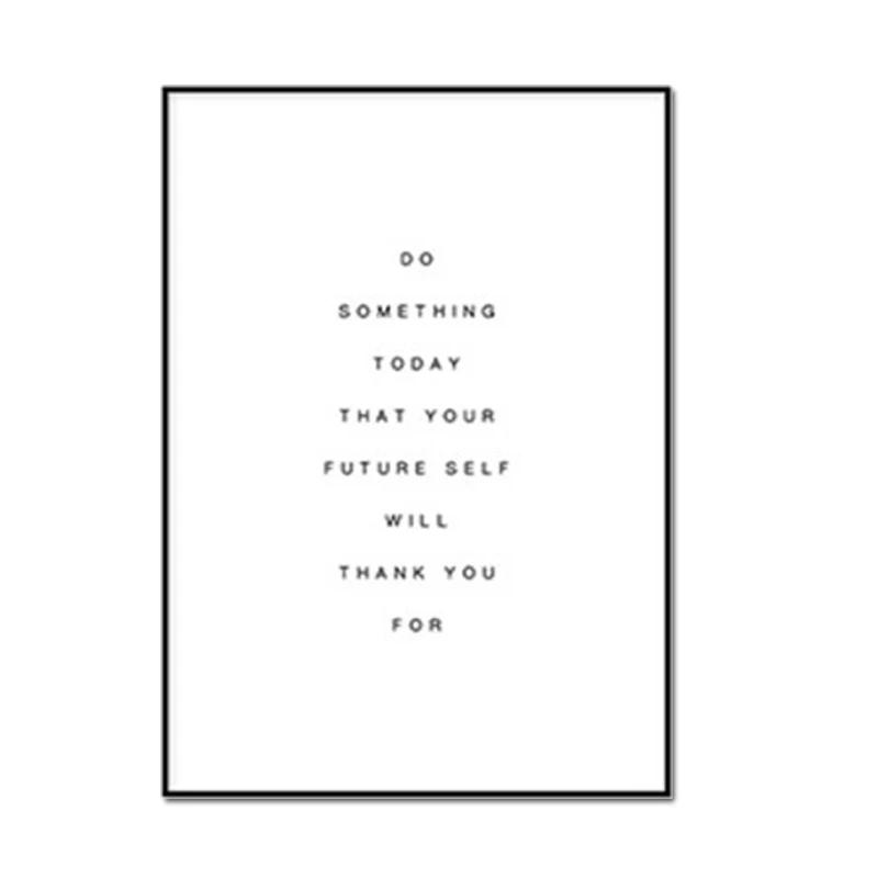 Nordic Style Motivational Quote Text Letters Print Art Canvas Poster for Living Room Decoration Home Wall Decor Picture