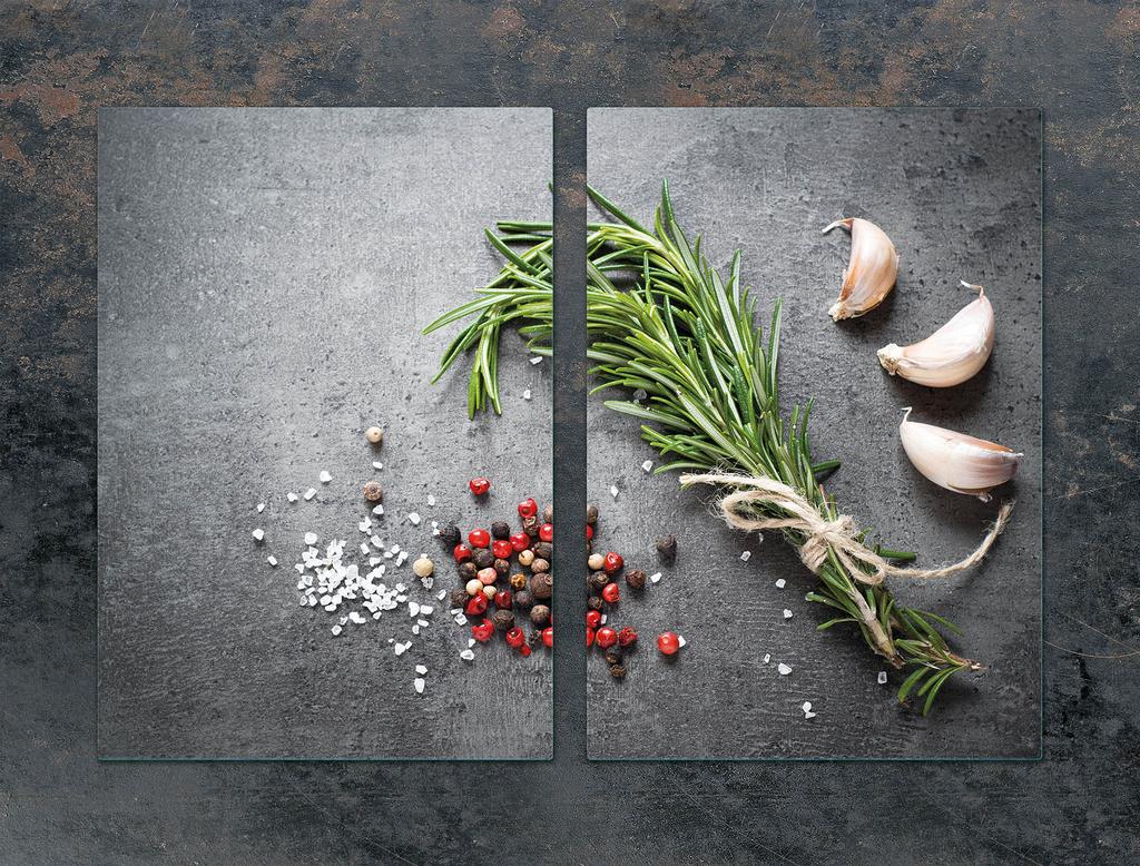 PIANO PROTETTIVO IN VETRO PER CUCINA 2x35x52 SPEZIE