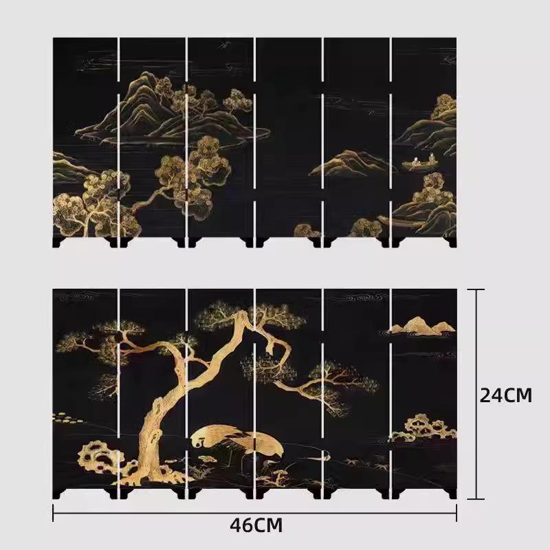 

Antique Folding Screen Creative Desktop Ornaments New Chinese Style Office Porch Living Room Home Decoration Friends Gift