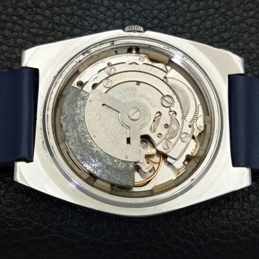 SEIKO 5 AUTOMATIC 6349A JAPAN MENS VINTAGE BLUE COLOR DIAL WATCH a701572-5 R206b-a701572