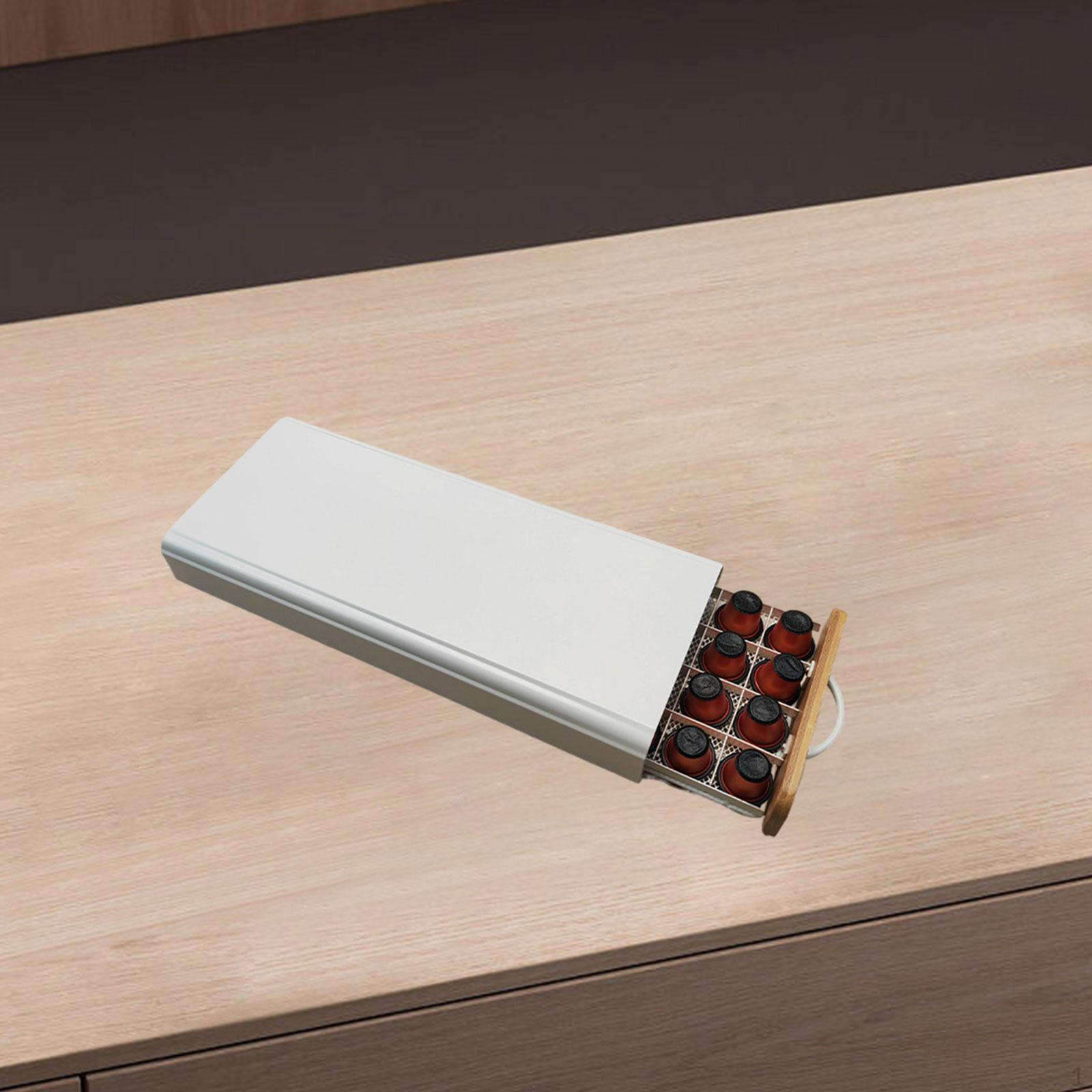 

Держатель для капсул на 40 капсул под кофейным отделением, многофункциональный органайзер для эспрессо большой емкости белый