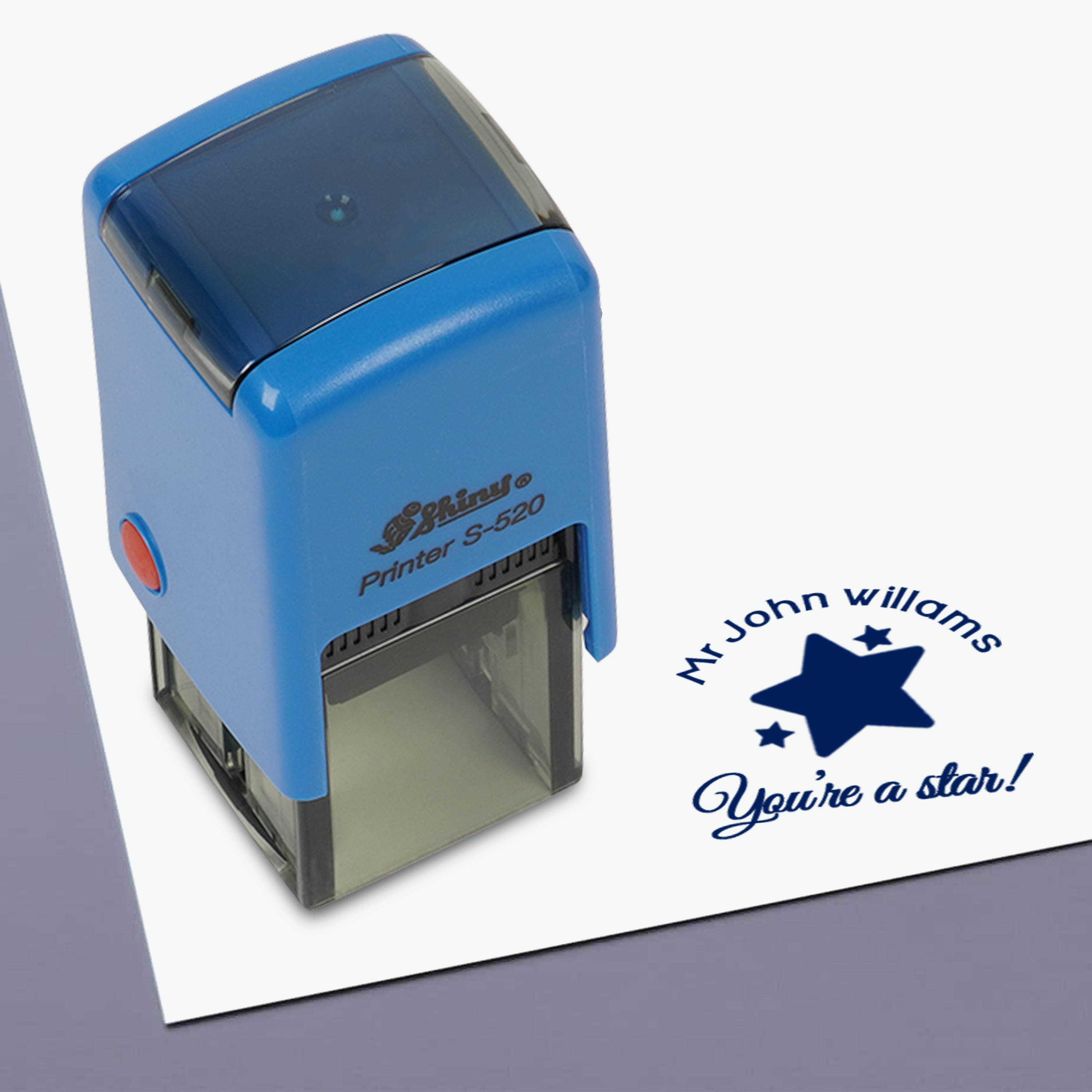 

Printtoo Teachers Custom Stamp You Re A Star Self,Inking Rubber Stamp Motivation Encouragement Review Messages 20mmx20mm красный