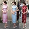 Floral Print Cheongsam Dresses Chinese Style Traditional Clothing Chinese Qipao  Evening Dress