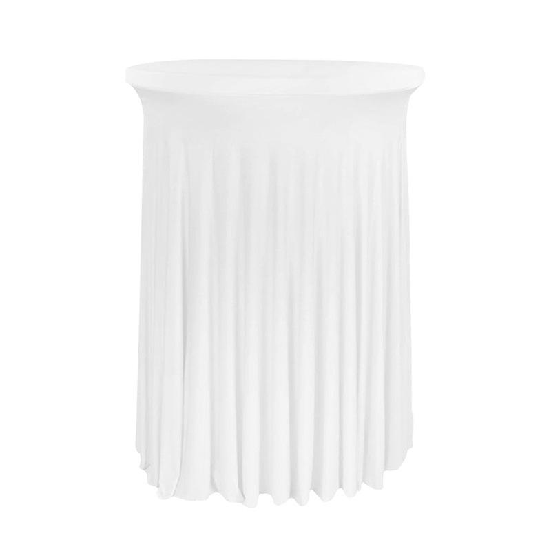 

Stretch tablecloth, cocktail skirt table cover, banquet high bar table round elastic cover R60* H110CM белый