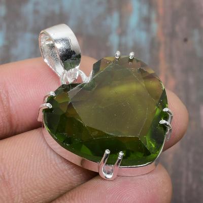 Peridot Gemstone Handmade Jewelry 925 Sterling μενταγιόν για την Ημέρα των Ευχαριστιών