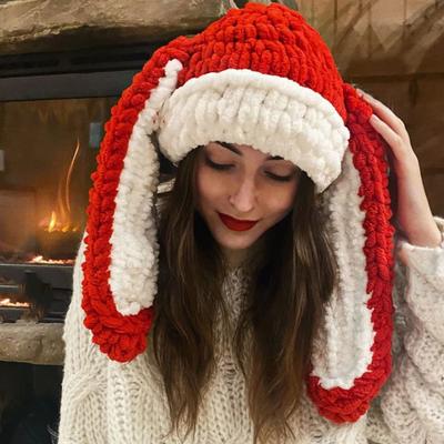 New Tassel Pullover Hat for Adults, Hand-knitted Woolen Hat, Personalized Face Mask, One-piece Hat
