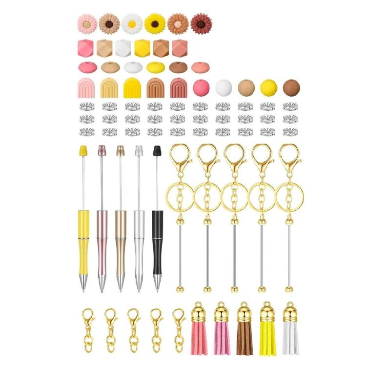 

78Pcs Beadable Ballpoint Pen Set DIY Office Stationery Christmas Party Favor 1