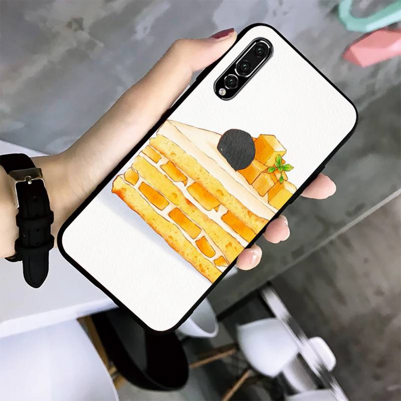 Cake Illustration Phone Case For Huawei G7 G8 P7 P8 P9 P10 P20 P30 Lite Mini Pro P Smart Plus Cove Fundas