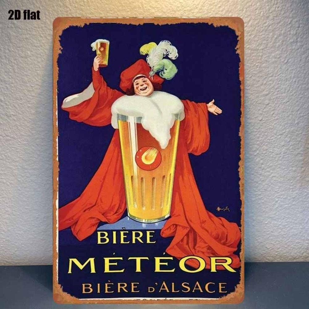 Vintage Art Nouveau Woman Tin Sign Retro Metal Panel Home Bar Cafe Decor