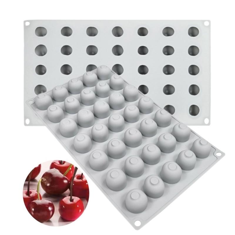 Chocolate Molds Small Cherry Shape Mousse Molds Pastrys Bakings Supplies Silicone Material Suitable for DIY Bakings Treat