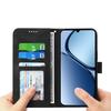 DIERFENG DF-03 For Oppo A5x 5G/4G Case Lines Imprint Wallet Leather Phone Cover with Wrist Strap