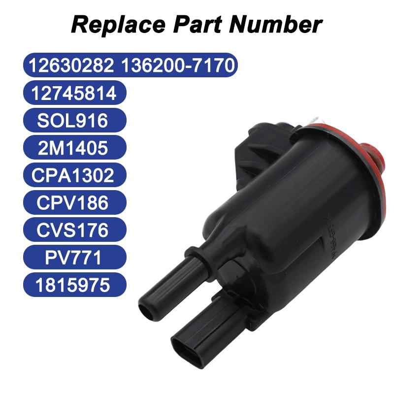 Vapor Canister Purge Valve 12630282 136200-7170 for Buick Cadillac Chevrolet GMC 1815975 SOL916 2M1405 CVS176 PV771 1362007170