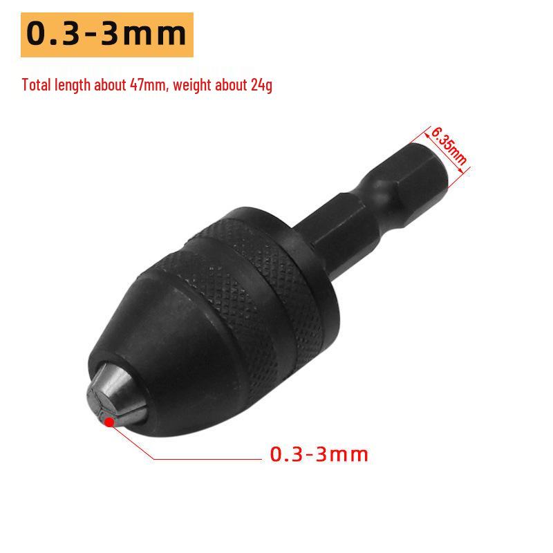 Self-Centering Electric Grinder Chuck with Three-Jaw Twist Drill Bits